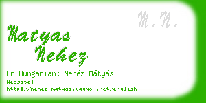 matyas nehez business card